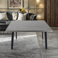 Table de salle à manger extérieure moderne 1200x800 mm, panneau en bois étanche, extensible, pour maison, bar, café, cantine, hôtel, chambre