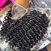 Cheveux humains bruts vietnamiens, naturels, ondulés, raides, en lots, bouclés indiens birmans, avec closure en dentelle HD, extensions de cheveux cambodgiens