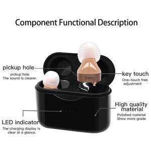 Venta al por mayor Mini audífono Digital Lista de <span class=keywords><strong>precios</strong></span> inteligente de reducción de ruido de 16 canales recargable audífono Invisible para sordos - Product Image 5
