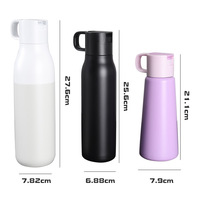 Flacon à vide en acier inoxydable 304 8oz poignée de bouteille d'eau extérieure bec rabattable pour l'aventure de travail excellent froid pour les enfants