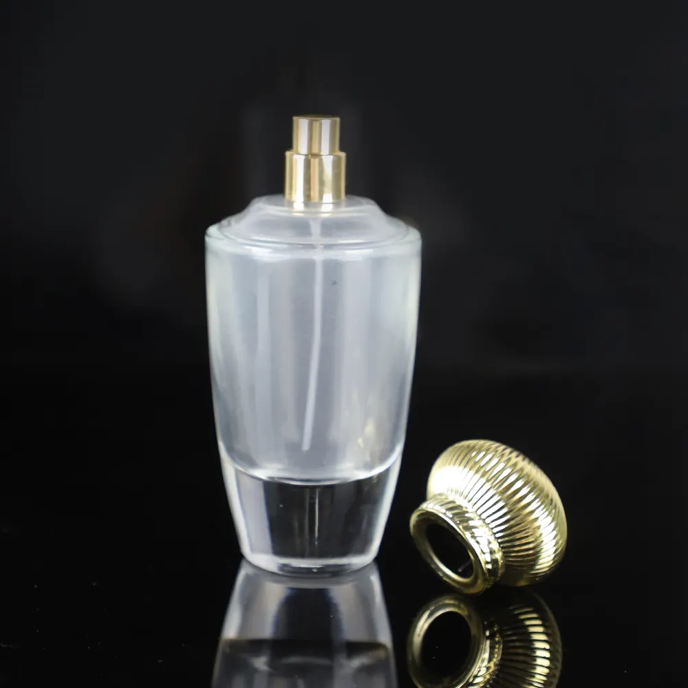Özel basit fantezi kare oval kristal 30ml 60ml 75ml 100ml lady buzlu cam temizle doldurulabilir boş parfüm şişesi 50ml