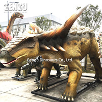 Statue de dinosaure pour parc à thème centre commercial espaces publics aéroport garderie maternelle école-statuaire en métal à vendre