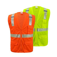 Gilet de sécurité réfléchissant haute visibilité avec fermeture éclair sur le devant, 120 GSM, pour les travailleurs du bâtiment, sécurité, maille respirante, logo personnalisé