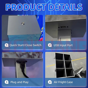 Pin trong nhà <span class=keywords><strong>LED</strong></span> P2 Màn hình hiển thị 320*160*160 mét quảng cáo Video màn hình 4 bên màn hình âm thanh Máy nghe nhạc mô-đun Moveable hiển thị - Product Image 5