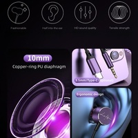 Écouteurs intra-auriculaires filaires stéréo Type-C, mains libres, étanches IPX-5, avec pilote dynamique HD LDAC, basses stéréo 5D pour téléphone, jeux, sport et musique