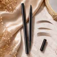 Crayon à sourcils liquide 4 pointes imperméable OEM sous marque privée, stylo à sourcils 3D naturel longue tenue, maquillage des yeux précis, vente en gros