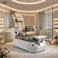 Mobilier haut de gamme pour salon de manucure, fauteuil de pédicure avec spa pour les pieds, fauteuil inclinable avec massage par pétrissage, chaises de manucure et pédicure pour salon de beauté