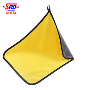 Microfibra de doble cara <span class=keywords><strong>pila</strong></span> torcido coche secado toalla venta al por mayor del OEM personalizado - Product Image 6