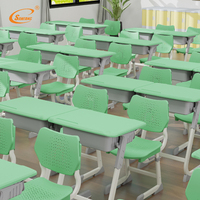 Bureau d'école individuel robuste et durable pour une personne, taille standard, facile à nettoyer