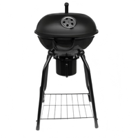 Barbecue au charbon de bois portable en forme de pomme, avec revêtement en poudre, avec couvercle, pour le camping en plein air et la cuisine en arrière-cour