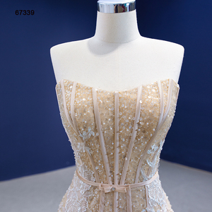 Robe de soirée sans manches à épaules dénudées pour femme, nouveau design RSM67339 - Product Image 5
