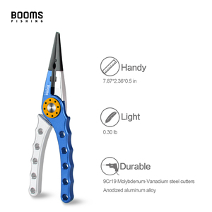Booms Fishing X01 Aluminum Fishing Pliers with Sheath and Lanyard Blue 20cm Fishing Line <b>Cutters</b> - Product Image 4