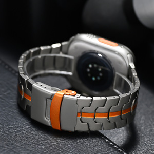 <span class=keywords><strong>Bracelet</strong></span> de montre en acier inoxydable en titane pur pour <span class=keywords><strong>Apple</strong></span> <span class=keywords><strong>Watch</strong></span> Series 11 10 9 8 <span class=keywords><strong>SE</strong></span> 3 46 mm 45 mm 42 mm 44 mm - Product Image 1