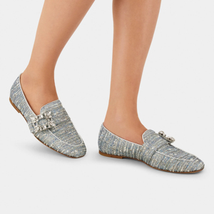 New Fashion Branded Customized Color with Crystal Decoration Slip-on Casual <b>Flats</b> Office Party Women Loafers Shoes - Product Image 2