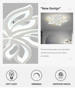 Cao lumen bề mặt gắn Acrylic ưa thích ánh sáng nhà phòng khách phòng ngủ hiện đại sang trọng 24W 30W hoa hình dạng dẫn đèn trần - Product Image 4