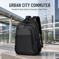 Sac à dos d'affaires unisexe personnalisé pour ordinateur portable, fermeture éclair, résistant à l'eau, Oxford léger, multi-poches, sac à dos de voyage grande capacité