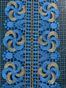 Bordado coche hueso encaje lentejuelas pestañas accesorios nupciales velo de boda muñeca decoración Material blanco - Product Image 5