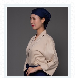 Traje de chef de sushi Ropa de trabajo de cocina holgada de manga larga con chaqueta de chef para camareros de restaurante y uniforme de personal - Product Image 5