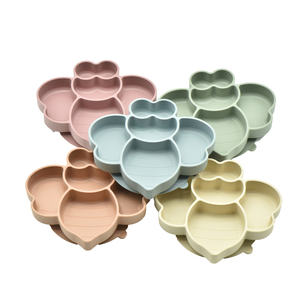 Plato de silicona con forma de abeja para bebé, plato de alimentación sin derrames, sin Bpa, plato de cena de silicona - Product Image 4