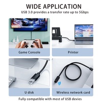 Cable de extensión USB 3.0, cable de datos USB 3.0 A macho a USB 3.0 A hembra, cable de carga y transferencia de datos USB 3.0 de 5 Gbps para PC Hub