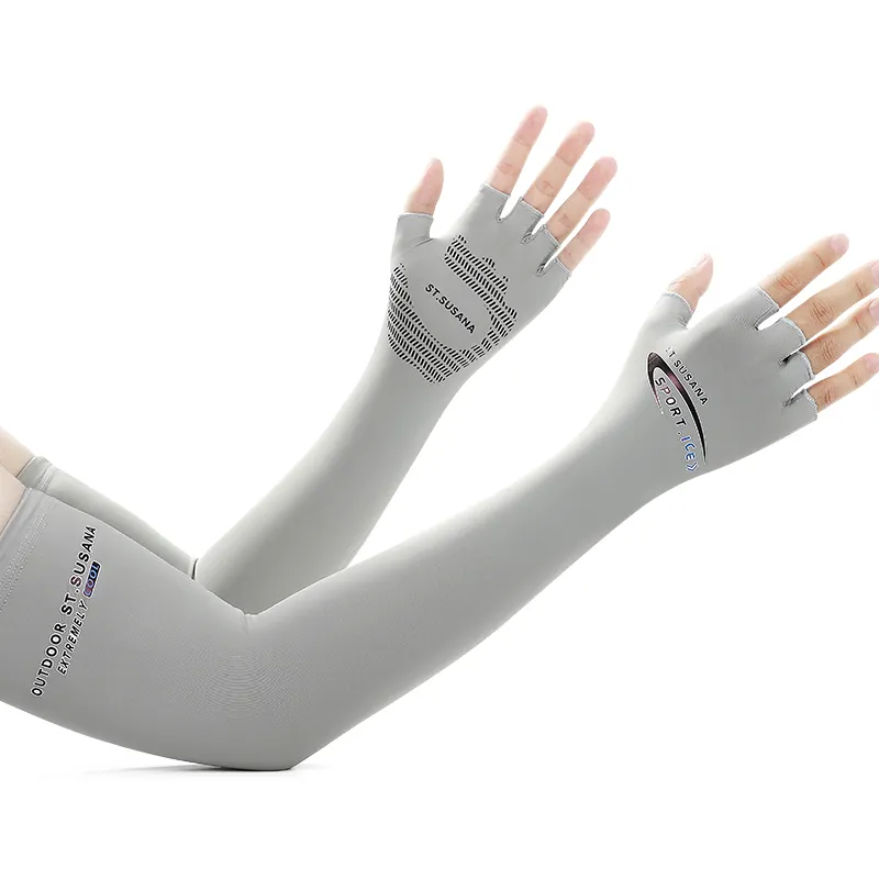 Anti- Uv Sports Wear Arm Sleeve Gloves Length Half Finger Arm Cover