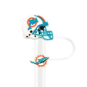 Fundas <span class=keywords><strong>de</strong></span> Silicona Reutilizables <span class=keywords><strong>de</strong></span> 10 mm para Pajitas, con Diseño <span class=keywords><strong>de</strong></span> los <span class=keywords><strong>Miami</strong></span> Dolphins <span class=keywords><strong>de</strong></span> Fútbol Americano, para Vasos, Accesorios para Manualidades - Product Image 3