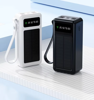 Sac de charge solaire haute capacité 50000mAh 22.5W avec câble intégré, poignée et lampe de camping