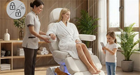 Fauteuil de Luxe Électrique 4CE pour Spa, Salon, Épilation, Soins Médicaux, Esthétique, Visage, Cils, Lit de Beauté, Table de Massage