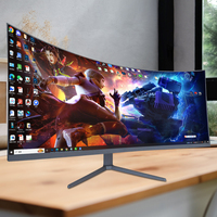 Vente en gros en usine 49 pouces 4K 5K 165Hz 32:9 moniteur de jeu d'ordinateur à écran incurvé de bureau noir pour joueur