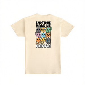 T-shirt Emotions Make Us Human, t-shirt grafica in cotone unisex, taglia adulto SML XL XXL - Product Image 2