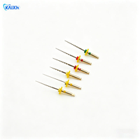 Limas de Canal Radicular NiTi Activadas por Calor de 25mm, 6 unidades/caja, Dental SX-F3, Doradas, Flexibles, para Tratamiento Endodóntico, Rotatorias de Turbina, Metálicas