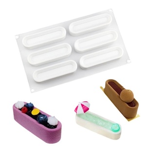 Juego de moldes de silicona TangChu de 6 y 8 cavidades para hornear barras largas - para pasteles, mousse, comida para bebés y panecillos al vapor - Product Image 5