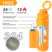 Bouteille isotherme sous vide 18oz avec boîte colorée personnalisée, garde le corps de la tasse propre pendant longtemps, vente en gros en vrac, service OEM ODM