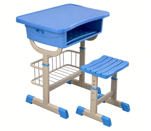 Venta al por Mayor <span class=keywords><strong>de</strong></span> Fábrica: Escritorios y <span class=keywords><strong>Sillas</strong></span> Combinados para Estudiantes y Niños, Muebles Educativos Económicos para Aula, Altura Ajustable - Product Image 3