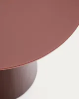 Table d'appoint moderne de conception nouvelle en oxyde de magnésium de qualité supérieure avec plateau en acrylique et structure en bois pour salon