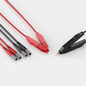 Longitud 1m/3.28ft Carga máxima 20A Apertura máxima 15mm de Clips Kelvin de terminal a enchufes Banana de 4,0mm Cables Sondas - Product Image 3