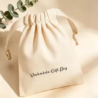 Sac en coton recyclable personnalisé avec logo, pochette en toile jaune herbe verte pour bijoux, emballage de bonbons