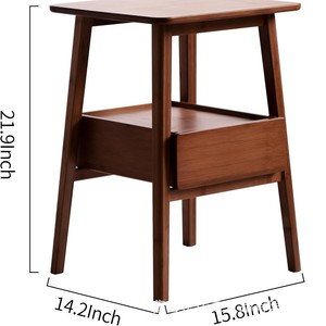 Esta nueva mesa redonda marrón de diseño minimalista y moderno, con un diseño abierto, es adecuada para espacios pequeños en salas de estar y dormitorios. - Product Image 4