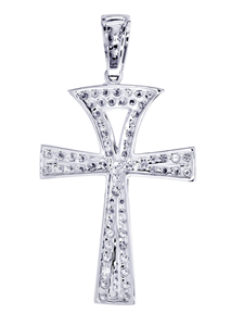 Classic Unisex 10K White Gold Hip Hop <b>Letter</b> Pendant Round Lab Grown Diamond GIA Certified Gift Jewelry - Product Image 3