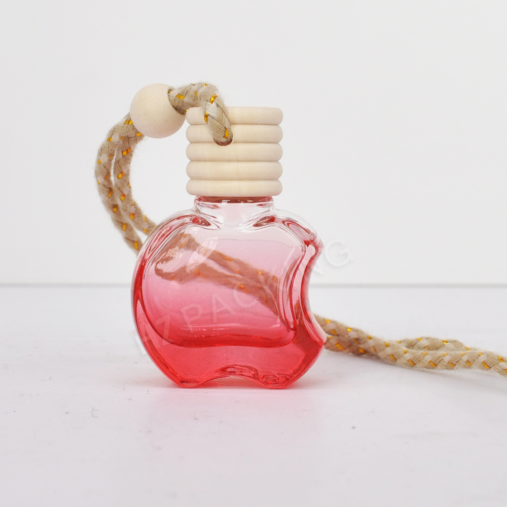 Apple Shape Bottle with Wooden Cap Car Perfume 5ml to 10ml