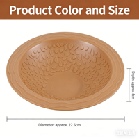 Bassin de bain rond pour tortue, bol d'eau pour reptile semi-aquatique, décoration d'aquarium en plastique pour tortue semi-aquatique
