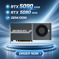 Carte graphique pour station de travail de bureau GeForce RTX 5090 32 Go RTX 5080 16 Go avec interface mémoire 512 bits et ventilateur de refroidissement, nouveau produit