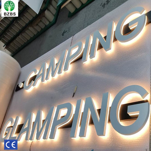 Thép không gỉ kênh chữ backlit Led Wall Mount quảng cáo <span class=keywords><strong>Slogan</strong></span> Logo văn phòng thanh văn phòng xây dựng cửa hàng trang trí - Product Image 4