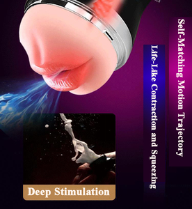 Manueller Silikon-Massage-<span class=keywords><strong>Masturbator</strong></span> für Männer Vibrations-Blowjob-Maschine Masturbationsbecher Sexspielzeug für Männer Erotikartikel - Product Image 5