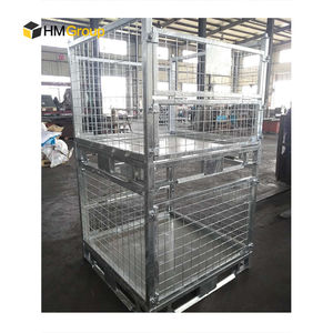 Gabbie di Stillage per trasporto di cavi pieghevoli in acciaio zincato per rete metallica impilabile resistente - Product Image 4