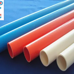 Fabrik Großhandel 20mm 25mm dünnwandige elektrische Leitung Kunststoff farbige PVC-Rohr