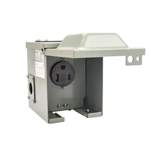 Caja de toma de corriente NEMA 6-50R, caja de alimentación de soldadura de 50A 250V con aprobación ETL/cETL