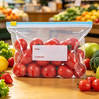 Herbruikbare ziplock zakken, op maat gemaakte ziplock zakken voor voedselverpakkingen, ritssluitende plastic zakken voor fruit & groenteverpakkingen
