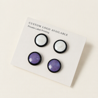 Magnet Hijab Bulat Dua Warna Flatback Adjustable Tanpa Lubang Penjepit Magnetik Resin Hijab Instan Kerudung Selendang Kerudung Muslimah Wanita
