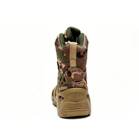 Bottes tactiques mi-hautes imperméables et respirantes en tissu Oxford avec semelle en caoutchouc camouflage pour l'entraînement tactique et le camping
